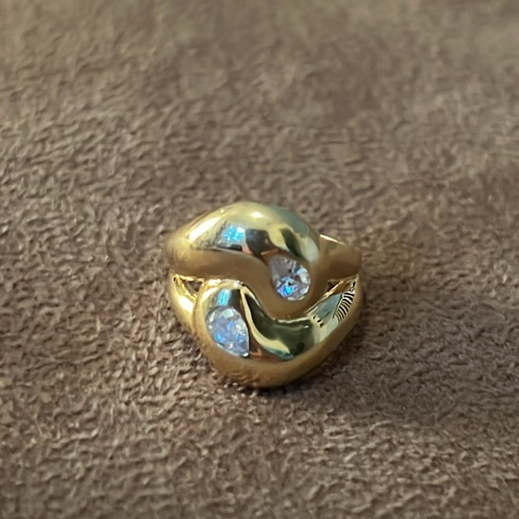 Brent Neale look-alike Flush Knot Gold Plated Ring - Picture 8 of 13